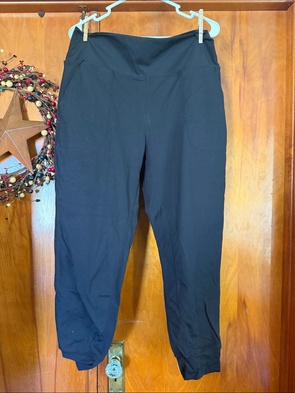 Black High-Rise Jogger Pants for Women